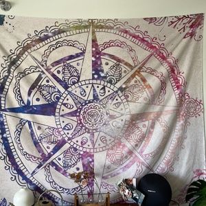 Pink and purple tapestry